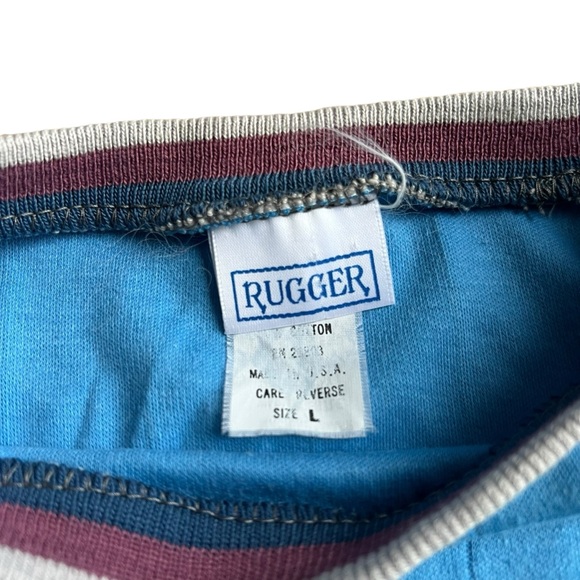 Vintage Rugger Crewneck Shirt Men's Size Large Made In USA - Picture 7 of 14